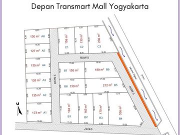 TIMUR BLOK O JOGJA; TANAH PERUMAHAN DEKAT JL LAKSA ADISUCIPTO
