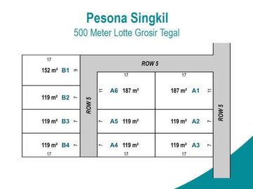 Kavling Pesona Singkil, Barat Lotte Grosir Tegal: Sertipikat SHM