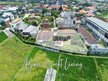 Tanah 833m2 View Sawah Green Belt di Berawa Canggu