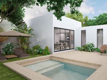 Casa de 1 piso con 4 recamaras y alberca en venta en Privada Inara