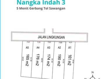 Tanah Kota Depok, 6 Menit Pintu Tol Sawangan, SHM, cara bayar Mudah