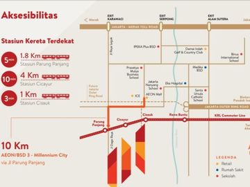 Cluster carlton Millenium city siap huni free ppn dekat stasiun parung panjang