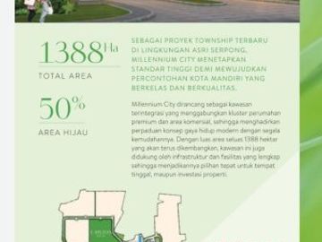 Cluster carlton Millenium city siap huni free ppn dekat stasiun parung panjang