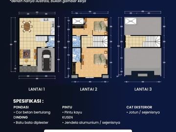 Villa di Komplek De Wahidin Villas ( Jl. Terusan Negara )