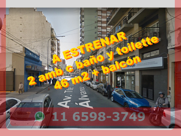 Departamento en Venta A ESTRENAR en Caballito 2 ambientes c baño y toilette 46 m2 c/ balcón – Donato Alvarez 1