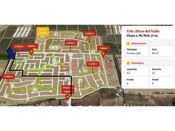 🚨 ¡TERRENO EN VENTA EN ALTOS DEL VALLE – MOCHE! 🚨
✨ ¡Ideal para tu hogar soñado o tu próximo proyecto inmobiliario! ✨

📍 Ubicación: Mz M28 Lt 5 – U