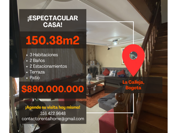 CASA EN VENTA / PERMUTA LA CALLEJA, BOGOT