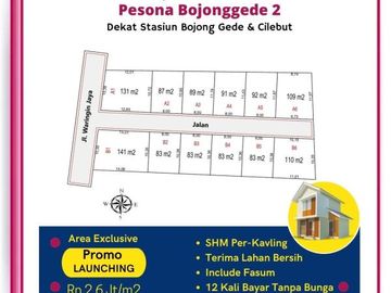 Tanah Kavling Dekat Stasiun Bojonggede
