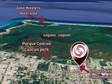 Condominio con terraza, jacuzzi, alberca, cone, coworking, en venta Cancun