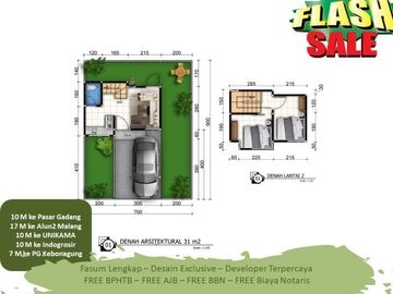 Gratis Sofa Tipe 31/63 2 Lantai Rumah Bisa KPR 2KT