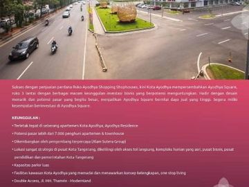 Ruko Ayodhya Square Siap Pakai di Tangerang
