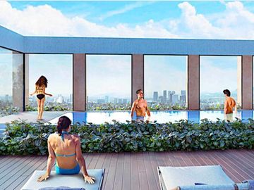 Departamento con 3 balcones, zona flexible, alberca en rooftop, parque central