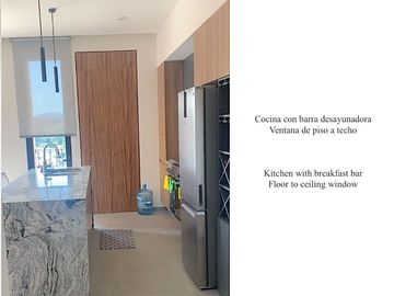 Departamento con 3 balcones, zona flexible, alberca en rooftop, parque central