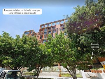 Departamento con 3 balcones, zona flexible, alberca en rooftop, parque central