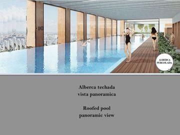 Departamento con 3 balcones, zona flexible, alberca en rooftop, parque central