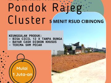 Kapling Cicil 12x No Bunga Dekat Kantor Kelurahan Pondok Rajeg