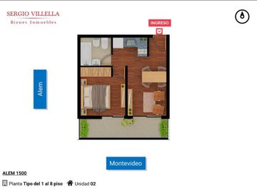 Alem 1500- Departamento de un dormitorio en venta- Rosario.