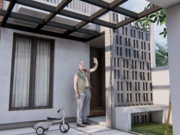 Risti Rumah 2 lantai Semi Furnish Dekat Tol Desari