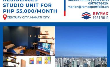 FOR LEASE: Studio Condo in The Gramercy Residences, Century City, Makati