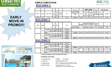 2 Bedroom Pre selling Condominium for Sale in One Oasis Cebu