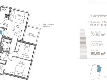 2 Dorm TORRE VISTA BUENOS AIRES