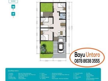 Telaga Legok type 46/72 3Kt hanya 400 juta an,15mnt ke Exit Toll