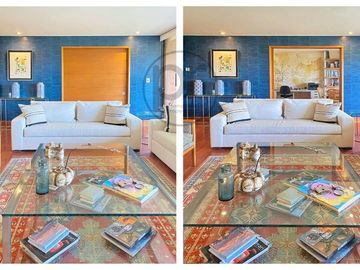 Las Condes, Venta depto 4 dorm, + serv., 2 estar, parque