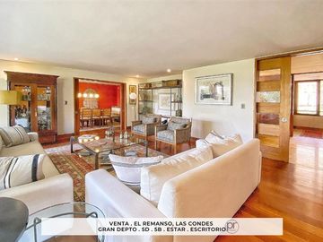 Las Condes, Venta depto 4 dorm, + serv., 2 estar, parque