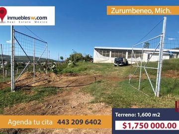 TERRENO EN VENTA POR ZURUMBENEO, MICHOACÁN