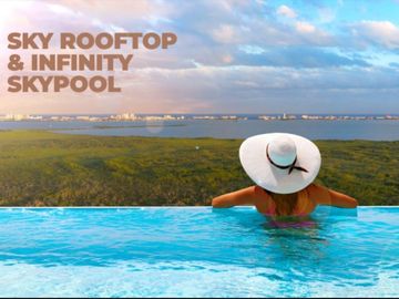Condo con concierge, cine, spa, gimnasio, sky lounge, restaurante