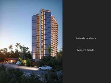Condo con concierge, cine, spa, gimnasio, sky lounge, restaurante