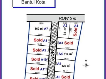 Tanah Bantul, Dekat Pemda, Bangun Rumah Hemat 150jt
