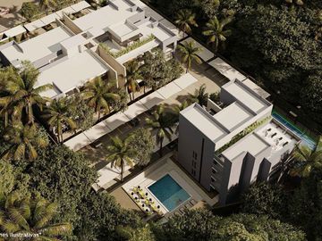 Departamentos en venta en Temozon Norte Merida con Super amenidades Mod B