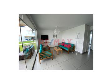 Alquilo linda casa de playa AMOBLADA en Condominio KENTIA, Km. 71 Panamericana Sur 

Condominio Kentia consta de 152 casas, tranquilo y seguro. Ubic