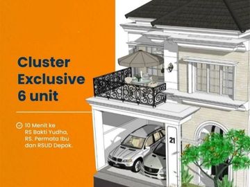 Cluster minimalis 2 lt di Rangkapan Jaya Depok dekat pintu tol Sawangan