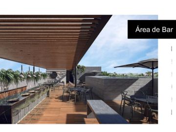 Condominio con terraza privada, Alberca, area de bar pre-construccion,  Zona Nor