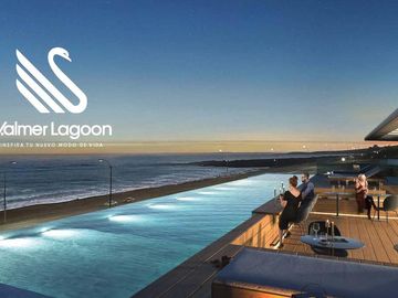 Apartamento 2 dormitorios con amplia terraza en primera línea del mar en Punta del  Este, Playa Mansa parada 39