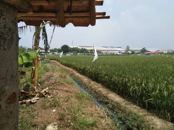 (GA20267-CS) DIJUAL : Tanah eks pabrik dan sawah dekat toll di Kerawang Timur, Karawang