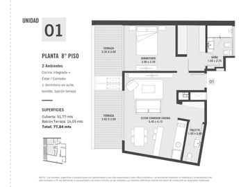 Departamento en  venta - 2 ambientes - Balcón terraza - Belgrano - Apto Profesional