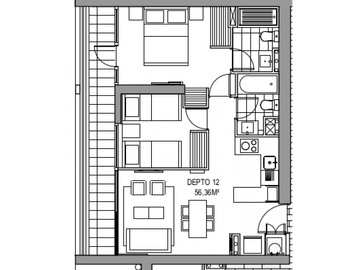 Departamento en Concepción - 2 Dormitorios - Bono pie 10%