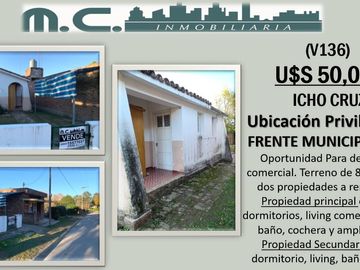 V136. ICHO CRUZ CASA A REFACCIONAR EN OPORTUNIDAD.