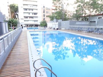 Palermo, LUJOSO DEPTO 1 AMB, 45m2,  Opción Coch, 2 Pil Olímpicas, Parr, Resto, Seg 24hs