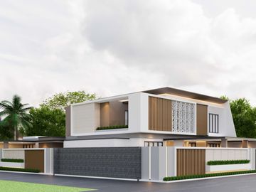 Rumah KONTEMPORER Modern dilengkapi Kolam Renang Pribadi & Full Interior