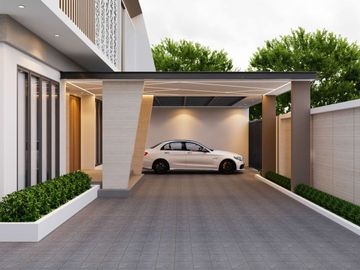 Rumah KONTEMPORER Modern dilengkapi Kolam Renang Pribadi & Full Interior