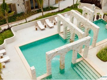 Departamento frente al mar con alberca privada, 842 m2, condominio de lujo con a