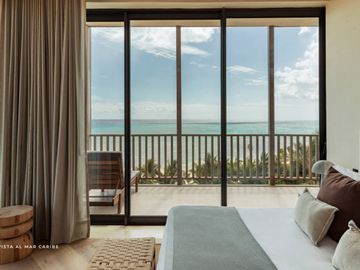 Departamento frente al mar con alberca privada, 842 m2, condominio de lujo con a