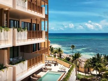 Departamento frente al mar con alberca privada, 842 m2, condominio de lujo con a
