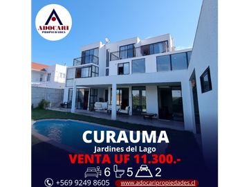 CURAUMA / JARDINES DEL LAGO / EXCLUSIVA CASA ESTILO MEDITERRNEO