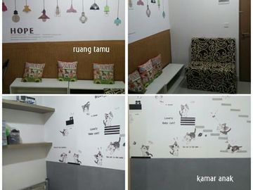 Apartemen oak tower,2BR,semi furnish,lantai rendah,harga 800jt nego