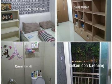 Apartemen oak tower,2BR,semi furnish,lantai rendah,harga 800jt nego